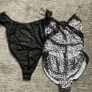 Victoria’s Secret off shoulder bodysuit- never used & pj’s set- great condition